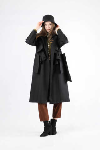 Frilly Trench Black - 1