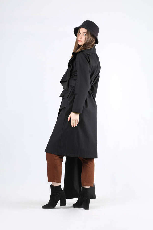 Frilly Trench Black - 6