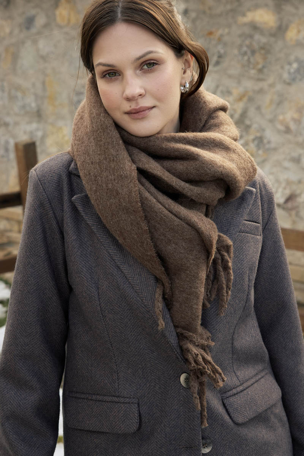 Fringed Scarf Brown - 3