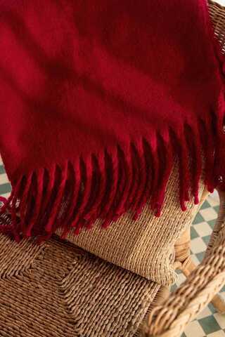 Fringed Scarf Red - 2
