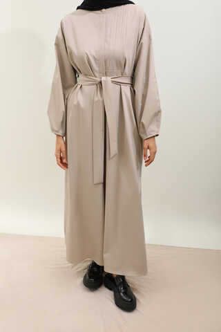 Asimetrik Nervür Detaylı Elbise Taş - 6