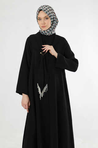 Fularlı Abaya Takım Siyah - 2