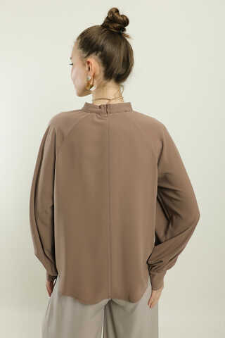 Fularlı Gömlek Camel - 7