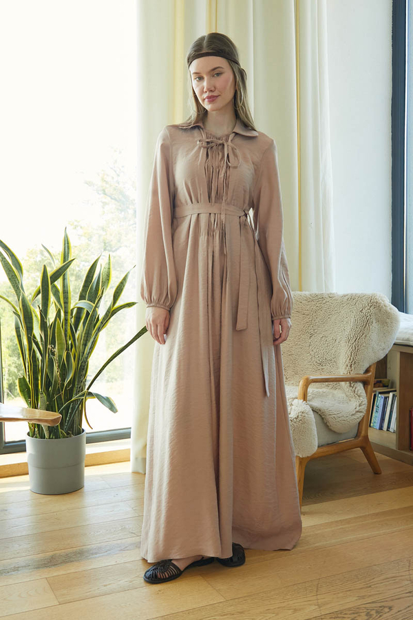 Fulya Dress Beige - 3