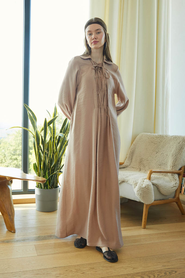 Fulya Dress Beige - 11