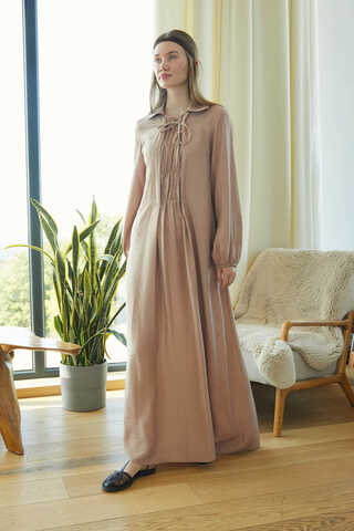 Fulya Dress Beige - 12