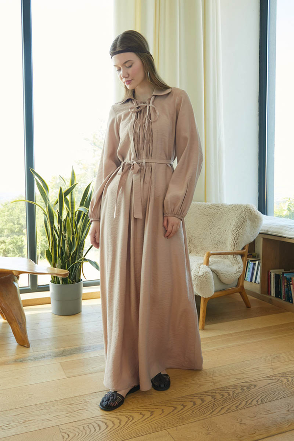 Fulya Dress Beige - 2