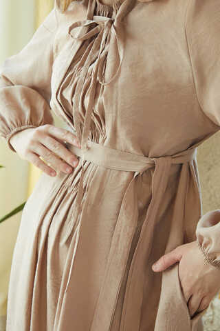 Fulya Dress Beige - 9