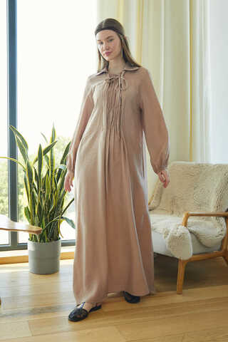 Fulya Dress Beige - 10
