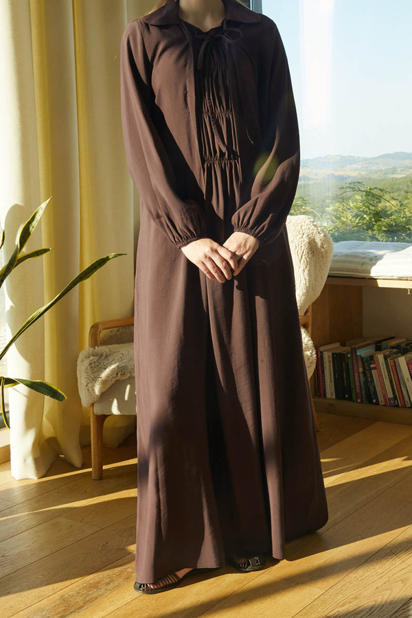 Fulya Dress Brown - 11