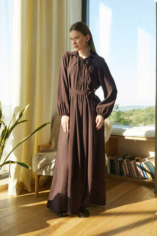 Fulya Dress Brown - 2