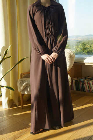 Fulya Dress Brown - 11