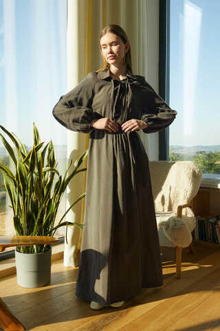 Fulya Dress Khaki - 1