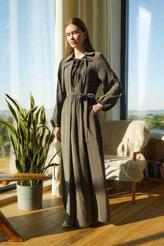 Fulya Dress Khaki - 6