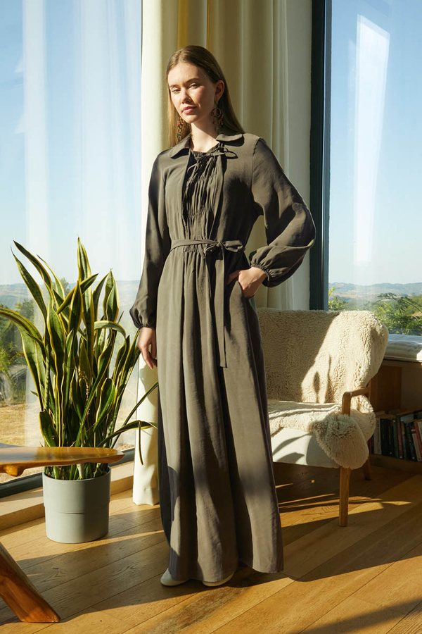 Fulya Dress Khaki - 6