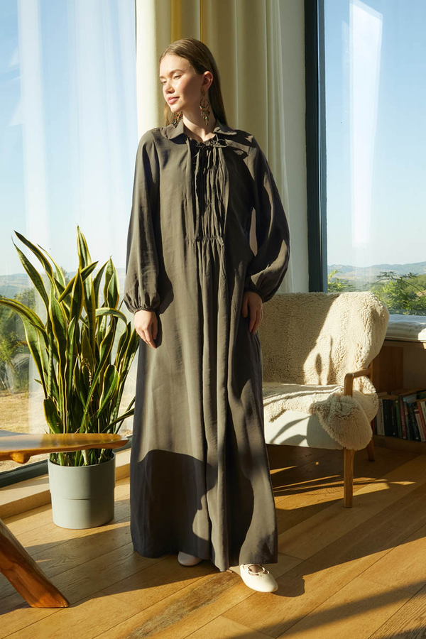 Fulya Dress Khaki - 7