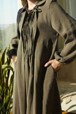 Fulya Dress Khaki - 9