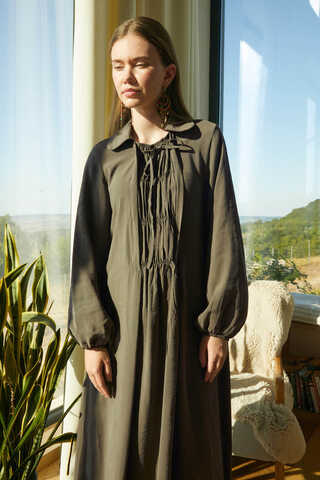 Fulya Dress Khaki - 2