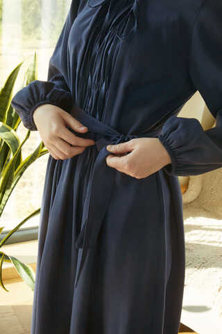 Fulya Dress Navy - 10