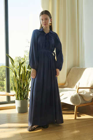Fulya Dress Navy - 1