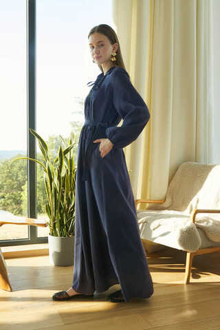 Fulya Dress Navy - 4