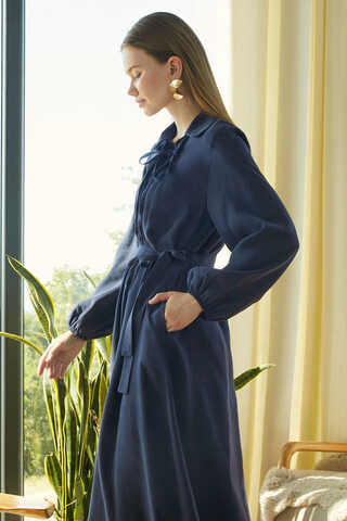 Fulya Dress Navy - 6