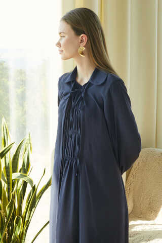 Fulya Dress Navy - 14