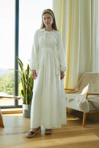 Fulya Dress White - 8