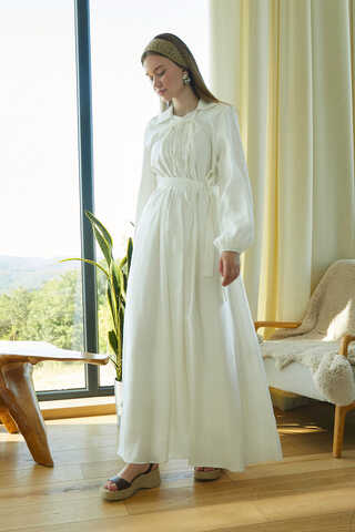 Fulya Dress White - 10