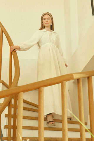 Fulya Dress White - 4