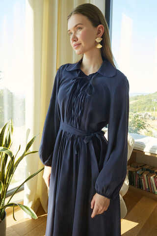 Fulya Elbise Lacivert - 9