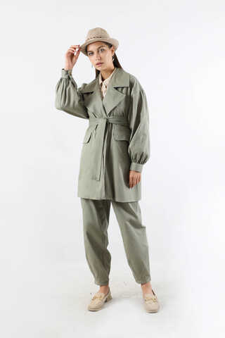 Gabardin Ceket Takım Mint - 1