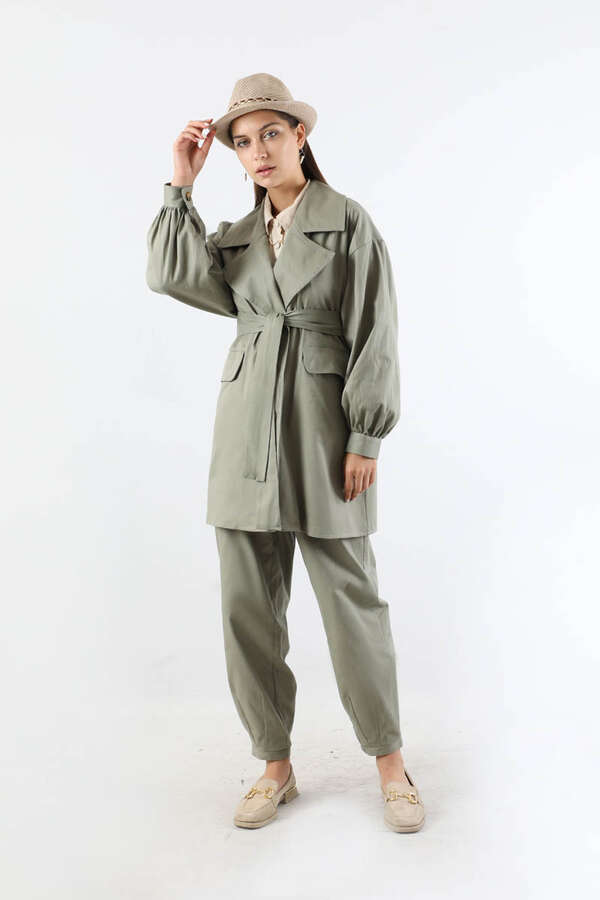 Gabardin Ceket Takım Mint 