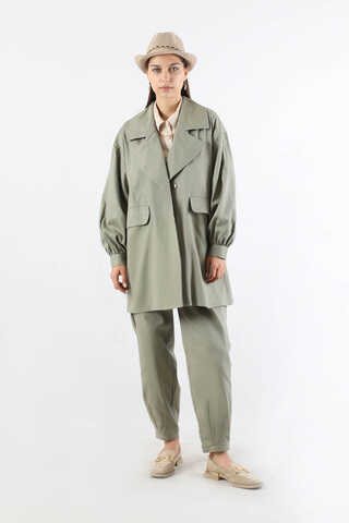 Gabardin Ceket Takım Mint - 3