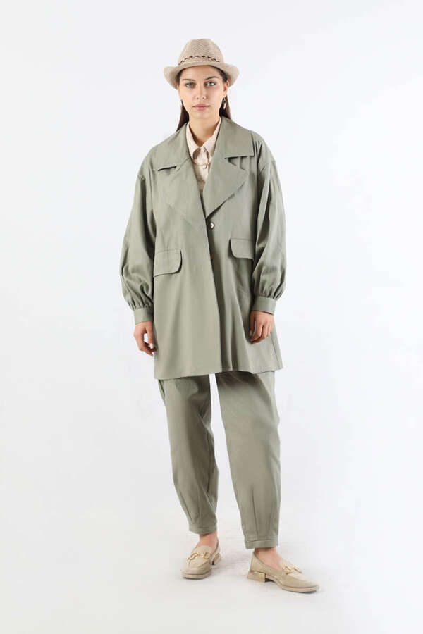 Gabardin Ceket Takım Mint - 3