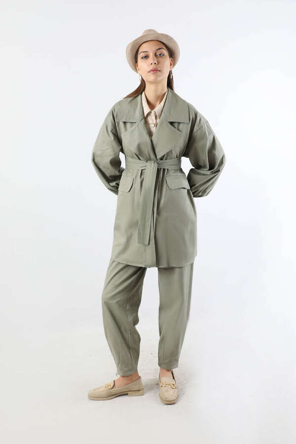 Gabardin Ceket Takım Mint - 5