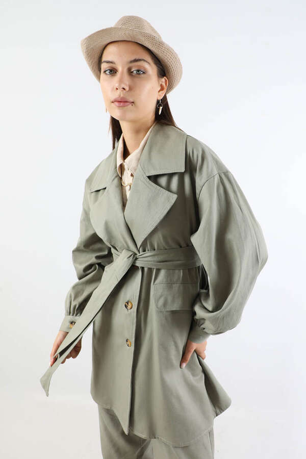 Gabardin Ceket Takım Mint - 4