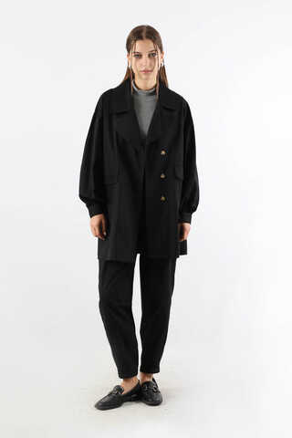 Gabardin Ceket Takım Siyah - 1