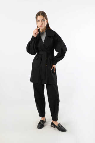 Gabardin Ceket Takım Siyah - 3