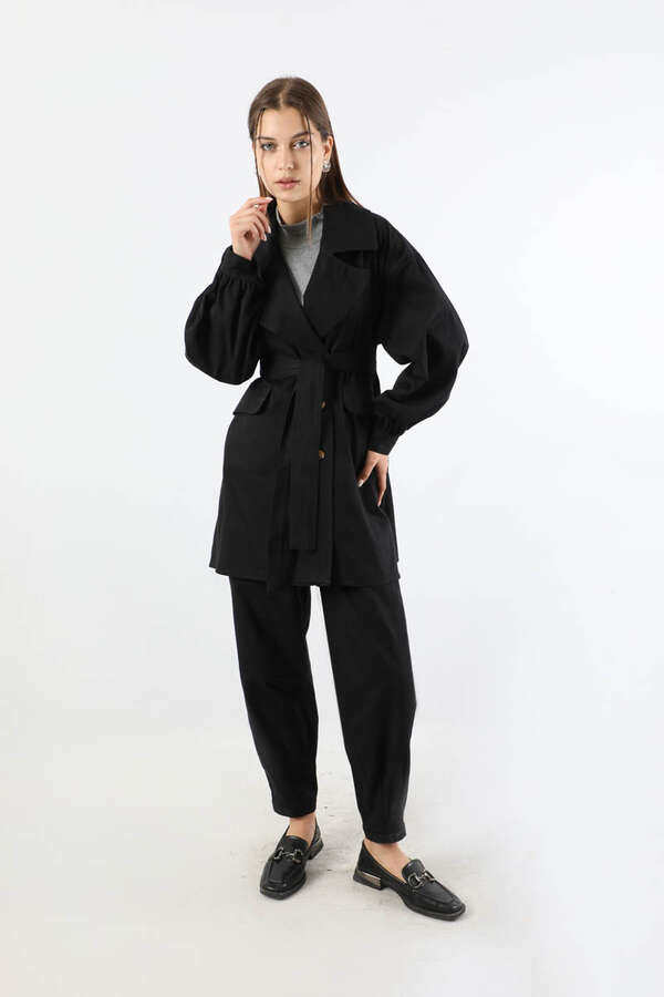 Gabardin Ceket Takım Siyah - 3