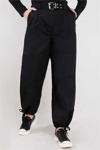 Gabardin Kargo Pantolon Siyah - 1
