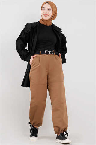 Gabardin Kargo Pantolon Taba - 2