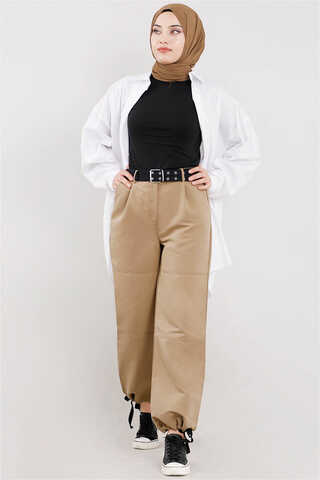 Gabardin Kargo Pantolon Taş - 2