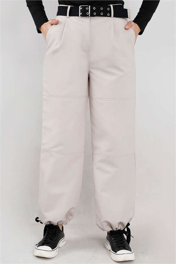Gabardine Cargo Pants Gravel - 1