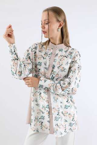 Garnili Desenli Gömlek Mint - 1