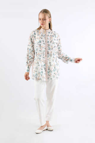 Garnili Desenli Gömlek Mint - 2