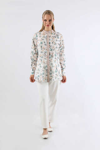 Garnili Desenli Gömlek Mint - 3