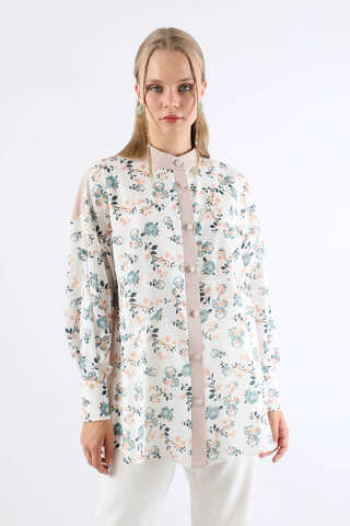 Garnili Desenli Gömlek Mint - 4