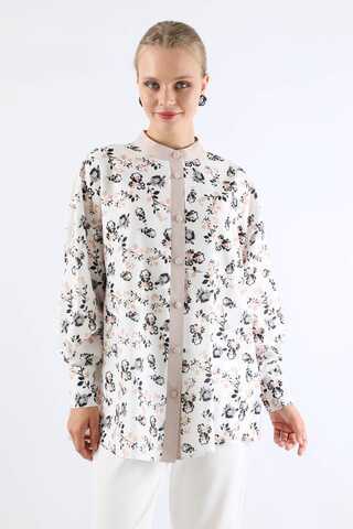 Garnili Desenli Gömlek Siyah - 3