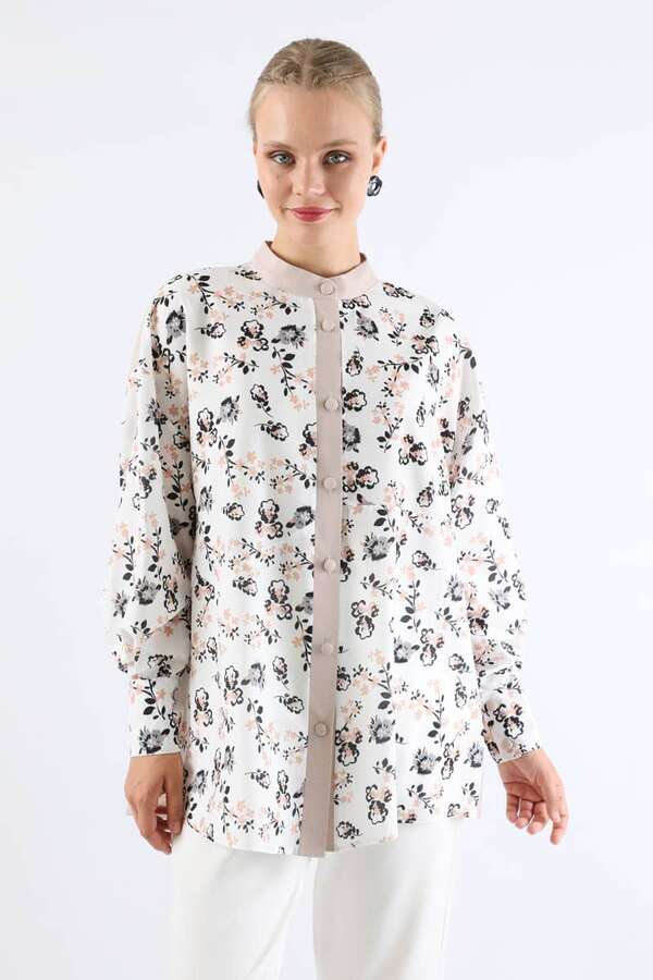 Garnili Desenli Gömlek Siyah - 3